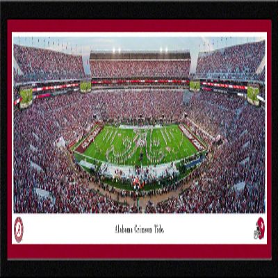 Alabama Football, Band Logo - 42x15.5-inch Single Mat, Select Framed Picture by Blakeway Panoramas