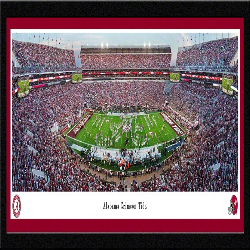 Alabama Football, Band Logo - 42x15.5-inch Single Mat, Select Framed Picture by Blakeway Panoramas
