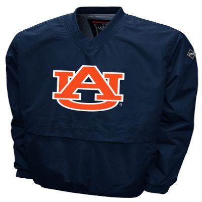 Franchise Club Men's Big Logo Windshell V-Neck Pullover Jacket (Auburn, XX-Large)