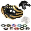 COOLLO SPORTS Lip Guard Mouthguard MAXX/Might Football and High Impact Sports Lip Protector for Adults & Youth (Strap Included) (American Flag -Gold -(One Layer), with Case (Adult 8+)) view 1