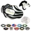 COOLLO SPORTS Lip Guard Mouthguard MAXX/Might Football and High Impact Sports Lip Protector for Adults & Youth (Strap Included) (American Flag -Silver -(Two Layers), with Case (Adult 8+)) view 1