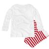 Customized Girl Happy Bear Matching Family Christmas Pajamas: Toddler Pajama Rib Set view 2