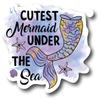 Cutest Mermaid Under The Sea Rose Unicorn Birthday Party Mermaid Ocean Beach Sea Tail Fin Magical Fiction Cartoon Pink Horn Horns Horse Valentine Rainbow Glitter Girl CS1557-2PK view 1