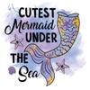 Cutest Mermaid Under The Sea Rose Unicorn Birthday Party Mermaid Ocean Beach Sea Tail Fin Magical Fiction Cartoon Pink Horn Horns Horse Valentine Rainbow Glitter Girl CS1557-2PK view 4