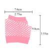 Lastclream 80s Short Fishnet Gloves for Women Cosplay Costume Party Accessories Fingerless Mesh Fishnet Glove (Pink) view 4