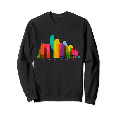 Austin Texas Skyline Colorful Austin TX Sweatshirt