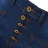 Women's Flare Bell Bottom Jeans Destroyed Elastic Waist Totally Shaping Slim Fit Hem Denim Flared Pants view 4