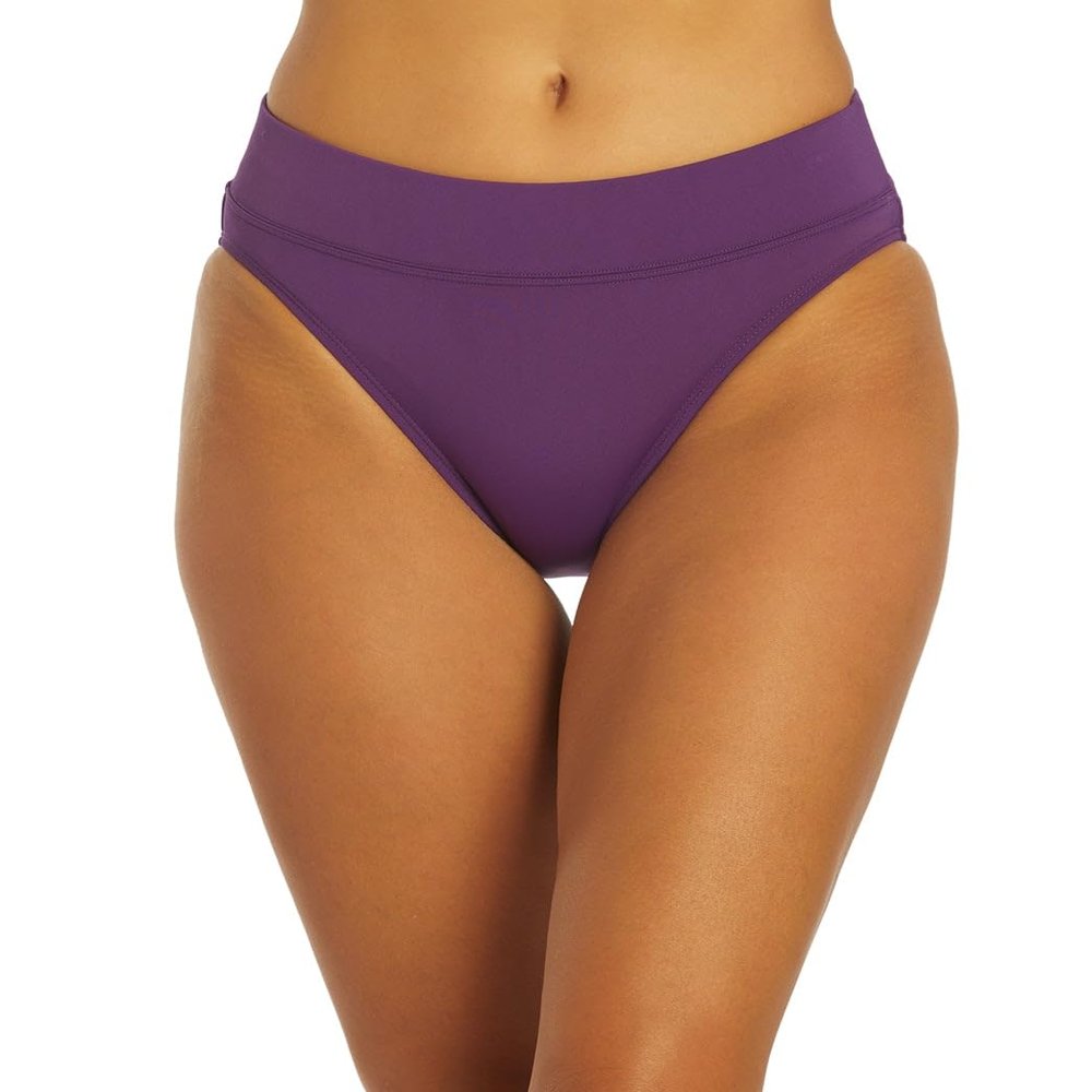 Dolfin Women's Solid Moderate Cut Brief Eggplant XS