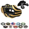 COOLLO SPORTS Lip Guard Mouthguard MAXX/Might Football and High Impact Sports Lip Protector for Adults & Youth (Strap Included) (American Flag -Gold -(One Layer), Without Case (Adult 8+)) view 1