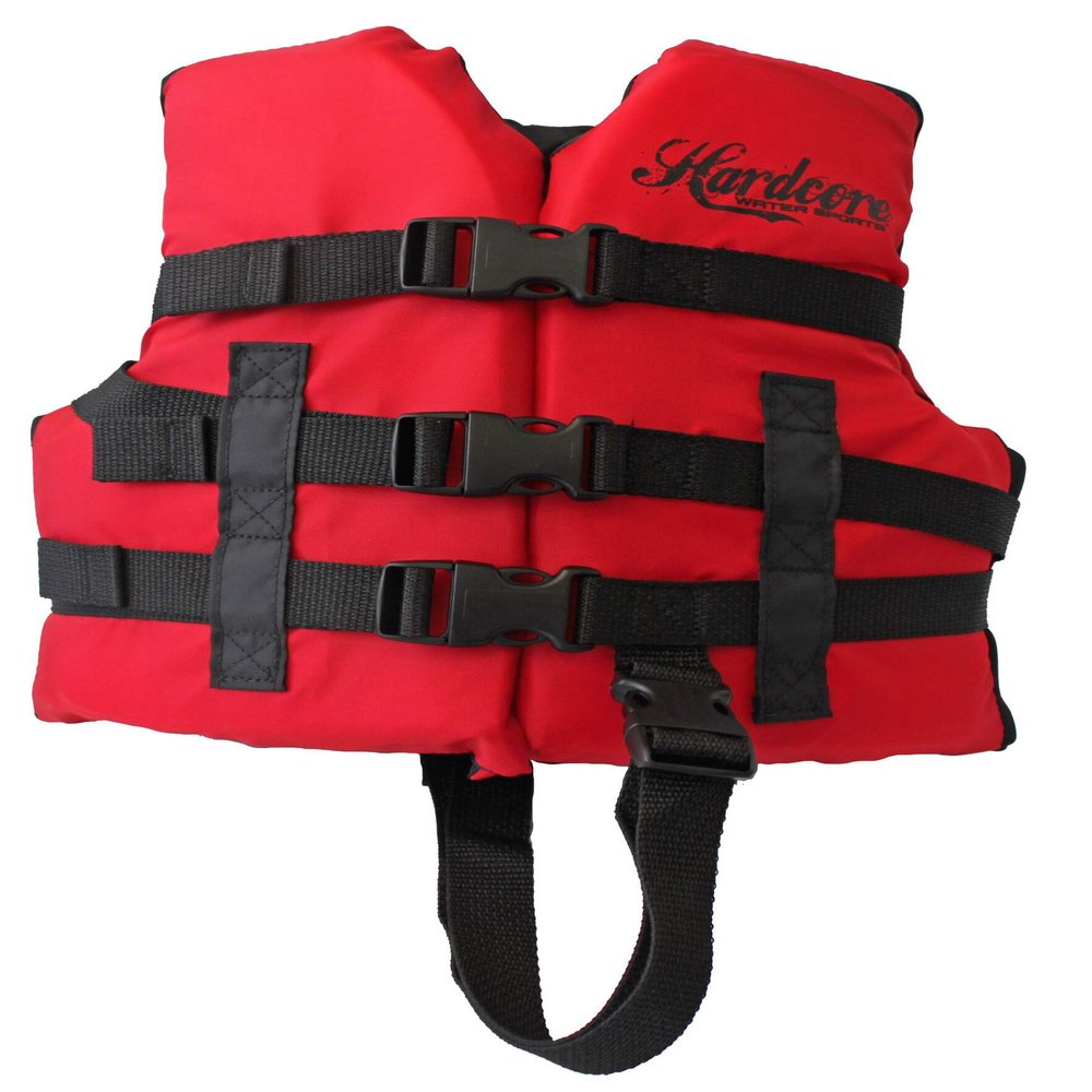 Fully Enclosed Neoprene and Polyester Life Jacket Vest Red ( Child 30-50 lbs)