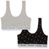 Calvin Klein Kids Girls' Modern Cotton Bralette 2-Pack, Toss/Heather Grey, Small view 1