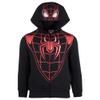 Marvel Avengers Boys Zip-Up Hooded Cosplay Sweatshirt, Black Panther, Hulk, or Miles Morales Spider-Man (Miles Morales, Size 10/12) view 1