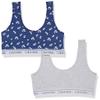 Calvin Klein Kids Girls' Modern Cotton Bralette 2-Pack, Wild Flower/Heather Grey, Large view 1