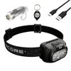 Nitecore NU33 Triple Output USB-C Rechargeable Headlamp- 700 Lumens w/Nitecore TIKI GITD 300 Lumens Keychain and Eco-Sensa Keychain Light view 1