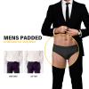 Akkad Kuti Mens Butt Lifter Shapewear Hip Enhancer Mens Padded Underwear with Detachable Pads (Black Low-waisted, S) view 4