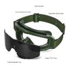 xaegistac Airsoft Anti fog Goggles Adjustable Military Tactical Glasses with Interchangeable Lenses,Ballistic Goggles for Shooting Hunting view 2