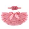 Newborn Baby Girl Photoshoot Outfits Diaper Covers for Girls Skirts Layered Tulle Ballet Tutu Skirt Tutu for Baby Girl 1st Birthday Baby Tutu Skirt with Headband Blush 2-3 Years view 1