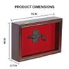 Single Handgun Pistol Revolver Gun Display Case Wall Mount Lockable Red Felt Cabinet w/ 98% UV Protection Acrylic Door Gun Shadow Box Stand Rack Holder (Mahogany Finish Frame) view 3