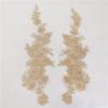 HXSCOO 1 Pair Sequins Embroidery Lace Flower Patch Wedding Evening Dress Veil Headdress Decorative Materia 34 * 9CM (Color : G) view 2