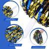 Hanaive 24 Pcs Pom Poms Cheerleading Cheerleader Spirited Cheer Baton Handle Metallic Foil for Sports Team Party Dance Cheering(Blue, Gold) view 3