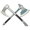 23.5 Inch Fantasy Medieval Assassin Valhalla Foam Viking Axe Set for Videogame Replica Cosplay LARP Costume Halloween view 1