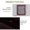 7-Shelf Golf Ball Display Case in Solid Pine Wood with UV Protection and Lockable Glass Door for Organizing and Showcasing Golf Memorabilia view 2