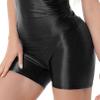 YiZYiF Women's Oil Glossy High Waist Workout Gym Shorts Dance Hot Pants Bikinis Yoga Booty Shorts Black X-Large view 3