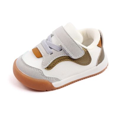 Baby Boy Girl Shoes Infant Non Slip Sneakers Breathable Lightweight Toddler First Walking Shoes 6 12 18 24 Months(18-24 Months, C-Gold)