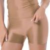 YiZYiF Women's Oil Glossy High Waist Workout Gym Shorts Dance Hot Pants Bikinis Yoga Booty Shorts Coffee Medium view 4