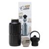 Velo Canteen 13.5 Oz, Fits in Bicycle Bottle Cage, 2 Lids (Straw Lid), Black Color, Double Walled Vacuum Insulated Stainless Steel, Coffee Bottle view 1