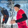 Skylety 4 Pieces Thermal Arm Warmer Compression Arm Sleeve for Men Women Outdoor Winter Activities Cycling Basketball Running (Black, Navy Blue, Small) view 3