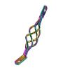 Lowrider Bike Cage Twisted Light Bracket Oil Slick. view 1