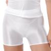 YiZYiF Women's Oil Glossy High Waist Workout Gym Shorts Dance Hot Pants Bikinis Yoga Booty Shorts White X-Large view 2