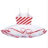 Nikiikoo Kids Girls Candy Cane Striped Sequins Ballet Tutu Dance Dress Figure Ice Skating Dress Christmas Costume Candy 4 Years view 4