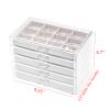 Cq acrylic Earring Jewelry Organizer with 5 Drawers,Clear Acrylic Jewelry Box for Women,Velvet Earring Display Holder for Earrings Ring Bracelet Necklace,Birthday and Christmas Gift,Grey view 2