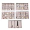 Cq acrylic Earring Jewelry Organizer with 5 Drawers,Clear Acrylic Jewelry Box for Women,Velvet Earring Display Holder for Earrings Ring Bracelet Necklace,Birthday and Christmas Gift,Grey view 3