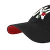 47 New York Yankees Thorn Clean Up Dad Hat Baseball Cap - Black/Rose view 3