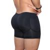 Akkad Kuti Mens Butt Lifter Shapewear Hip Enhancer Mens Padded Underwear with Detachable Pads (Black Mid-waisted, S) view 1