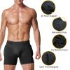 Akkad Kuti Mens Butt Lifter Shapewear Hip Enhancer Mens Padded Underwear with Detachable Pads (Black Mid-waisted, S) view 2