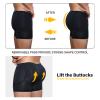 Akkad Kuti Mens Butt Lifter Shapewear Hip Enhancer Mens Padded Underwear with Detachable Pads (Black Mid-waisted, S) view 3