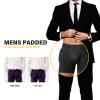 Akkad Kuti Mens Butt Lifter Shapewear Hip Enhancer Mens Padded Underwear with Detachable Pads (Black Mid-waisted, S) view 4