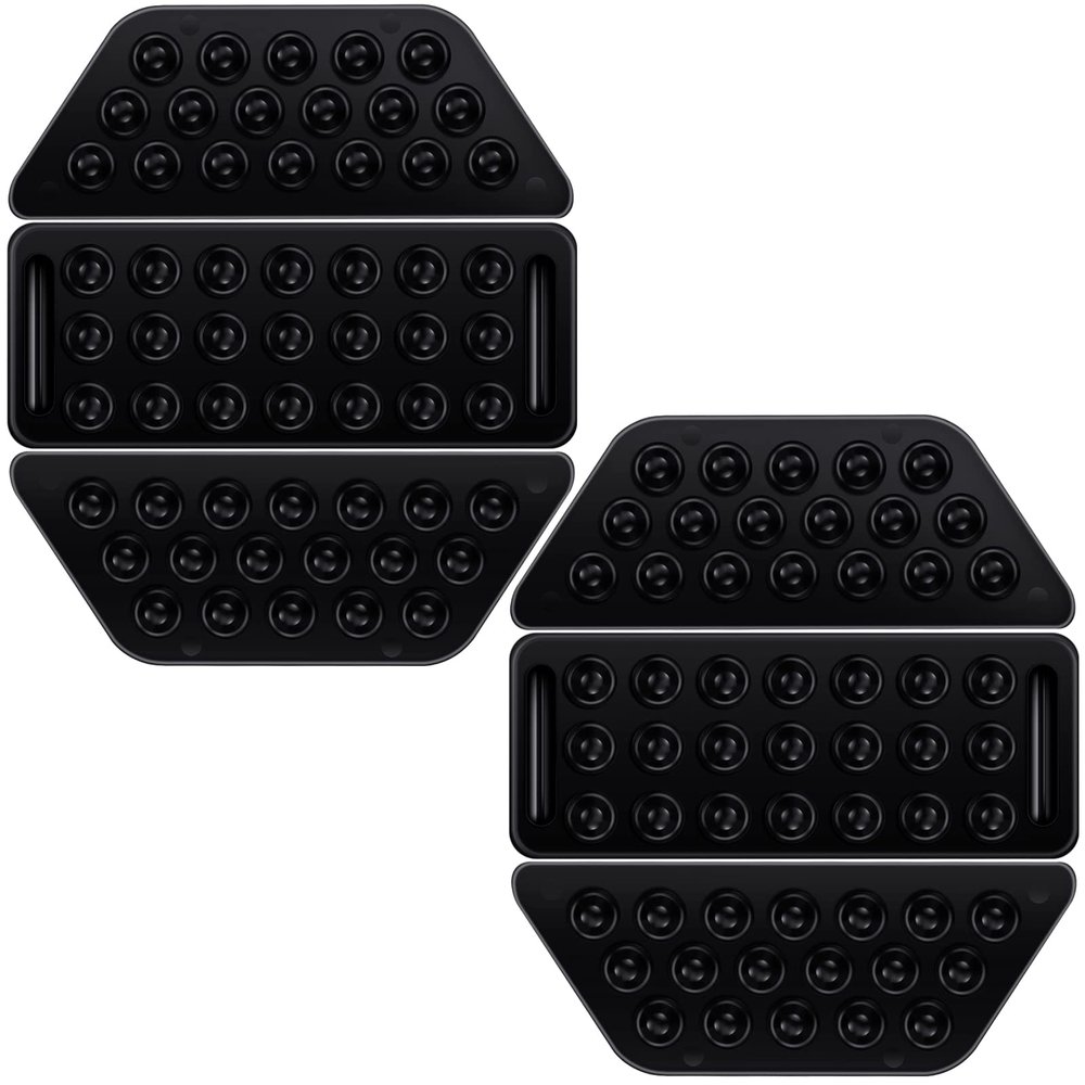 BeapTcely 2 Pack Black Snowboard Stomp Pads, Snowboard Grip Pad Anti Slip Mat Self Adhesive Rubber Ski Snowboard Stomp Pad Provides Extra Grip for Snowboarding for Men Women (2)