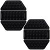 BeapTcely 2 Pack Black Snowboard Stomp Pads, Snowboard Grip Pad Anti Slip Mat Self Adhesive Rubber Ski Snowboard Stomp Pad Provides Extra Grip for Snowboarding for Men Women (2)