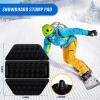 BeapTcely 2 Pack Black Snowboard Stomp Pads, Snowboard Grip Pad Anti Slip Mat Self Adhesive Rubber Ski Snowboard Stomp Pad Provides Extra Grip for Snowboarding for Men Women (2) view 2
