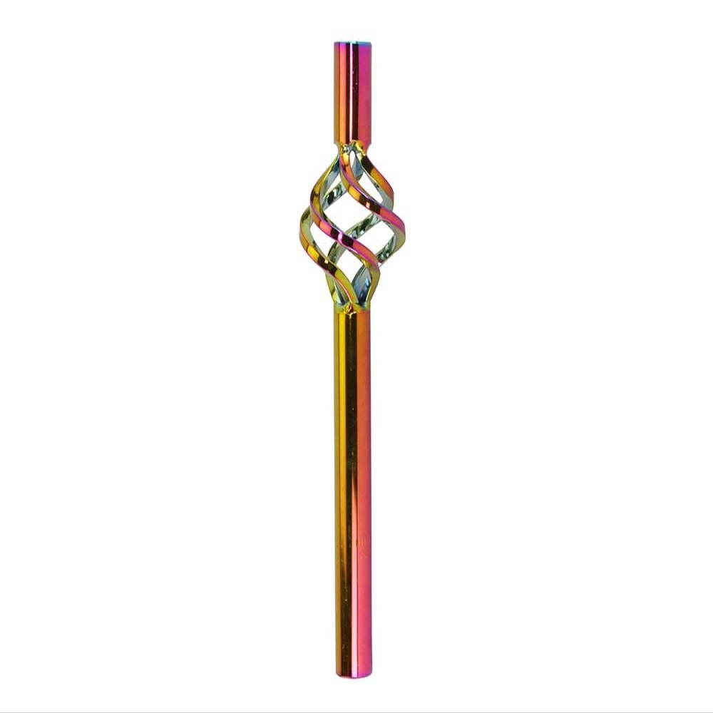 Lowrider Bike Steel Seatpost Pilar 22.2 x 300mm W/Cage Oil Slick.