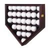 ARRAWIS Baseball Display Case, 30 Solid Wood Baseball Display Holder, Large Capacity and Double Lock Wall Mount Baseball Shadow Box Display Rack with Anti Fade Acrylic Glass Door, Mahogany Finish view 1