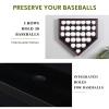 ARRAWIS Baseball Display Case, 30 Solid Wood Baseball Display Holder, Large Capacity and Double Lock Wall Mount Baseball Shadow Box Display Rack with Anti Fade Acrylic Glass Door, Mahogany Finish view 2