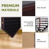 ARRAWIS Baseball Display Case, 30 Solid Wood Baseball Display Holder, Large Capacity and Double Lock Wall Mount Baseball Shadow Box Display Rack with Anti Fade Acrylic Glass Door, Mahogany Finish view 3