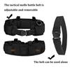 Yrhrol Tactical Battle Belt Set,Slim Airsoft Molle Belt with Metal Buckle for Shooting Hunting,War Belt Game Belts and Bags Safe Life Defense Belts,Molle Pouch Included(Black), Black, One Size view 3