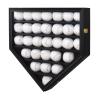ARRAWIS Baseball Display Case, 30 Solid Wood Baseball Display Holder, Large Capacity and Double Lock Wall Mount Baseball Shadow Box Display Rack with Anti Fade Acrylic Glass Door, Black Finish view 1
